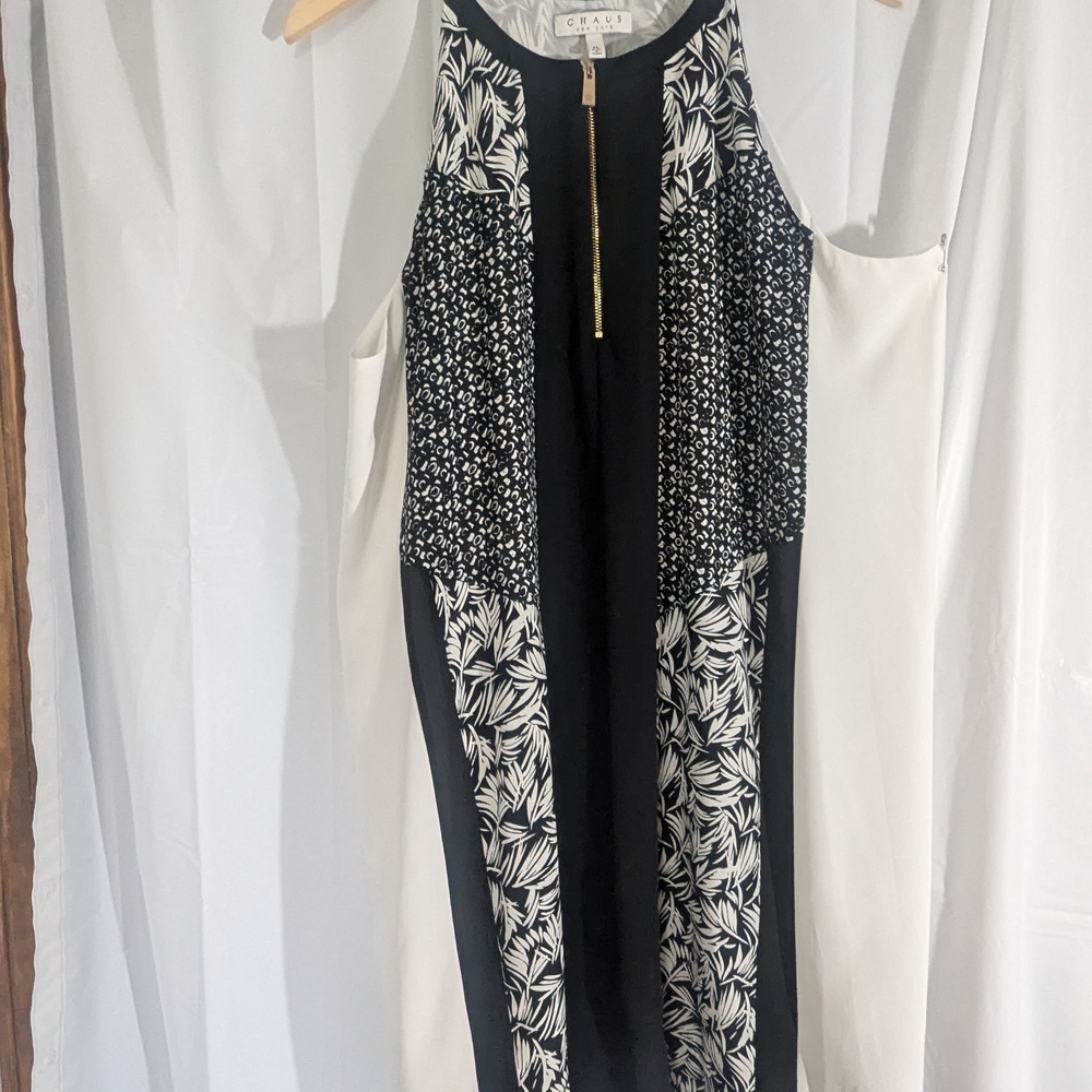 Chaus Women Tribal Mix  Grafic Flash Halter Dress XL Size